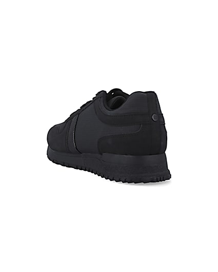 360 degree animation of product Black embossed trainers frame-7