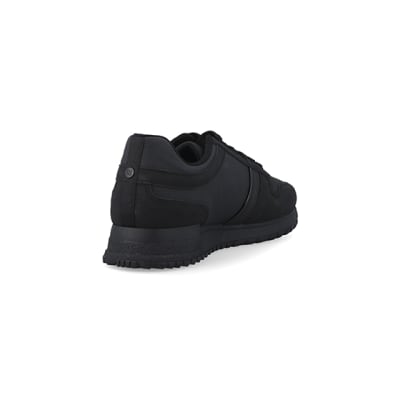 360 degree animation of product Black embossed trainers frame-11