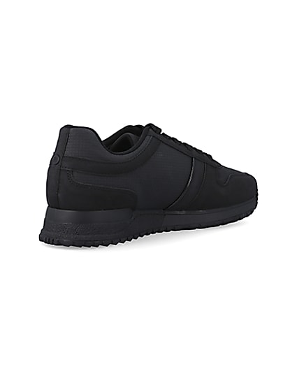 360 degree animation of product Black embossed trainers frame-12