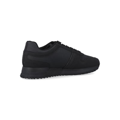 Black embossed trainers | River Island