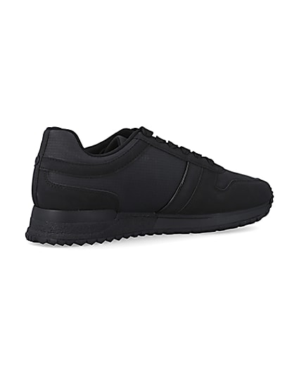360 degree animation of product Black embossed trainers frame-13