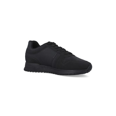360 degree animation of product Black embossed trainers frame-17