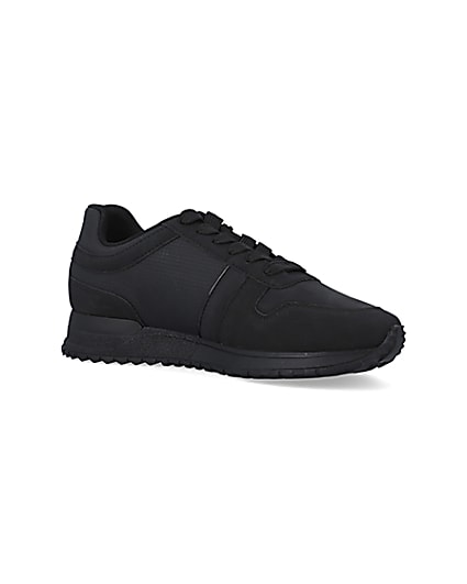 360 degree animation of product Black embossed trainers frame-17