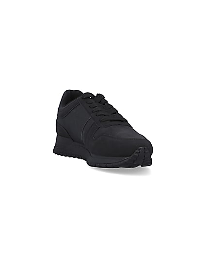 360 degree animation of product Black embossed trainers frame-19