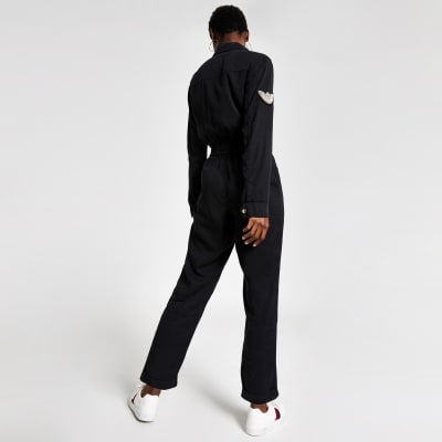 river island denim boiler suit