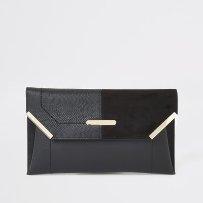 black envelope clutch bag