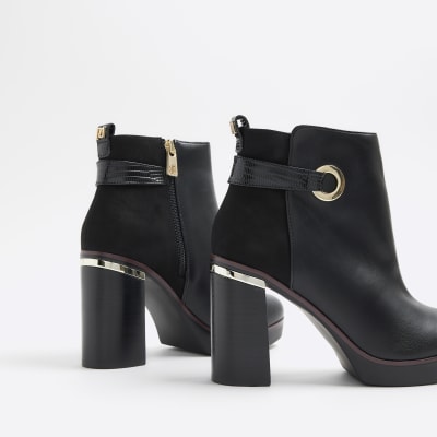 River island black ankle 2024 boots