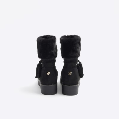 River island faux store fur lined boots