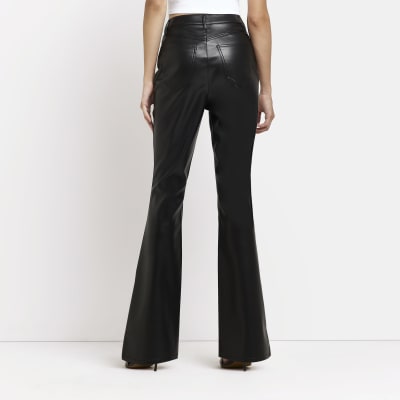 EROS Flared Trousers in Stretch Leather en Cuir stretch