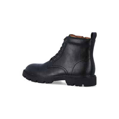 Faux leather outlet combat boots