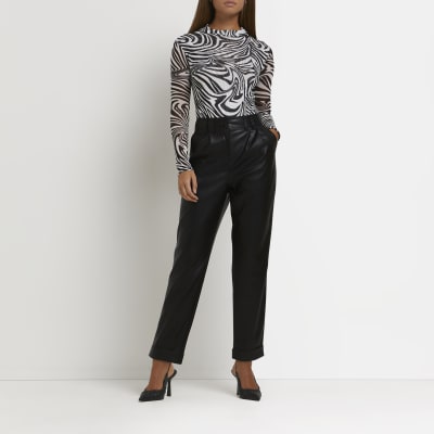 Leather trousers womens river island sale