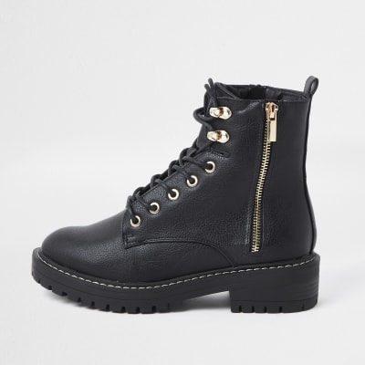 river island chunky cut out boots