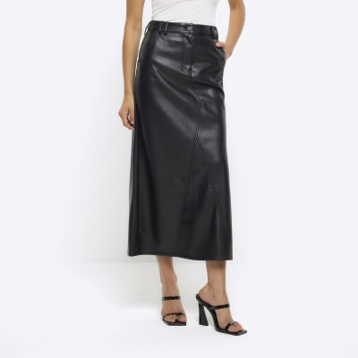 Faux leather skirt river island hotsell