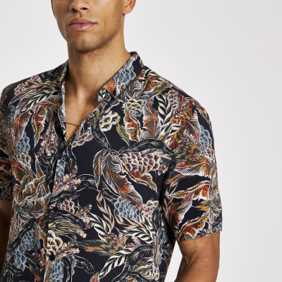 river island mens slim fit shirts