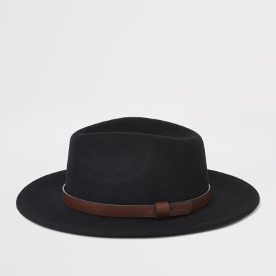 Black fedora hat