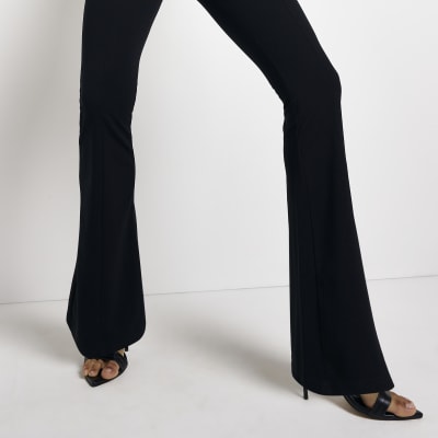 Black flared trousers River Island
