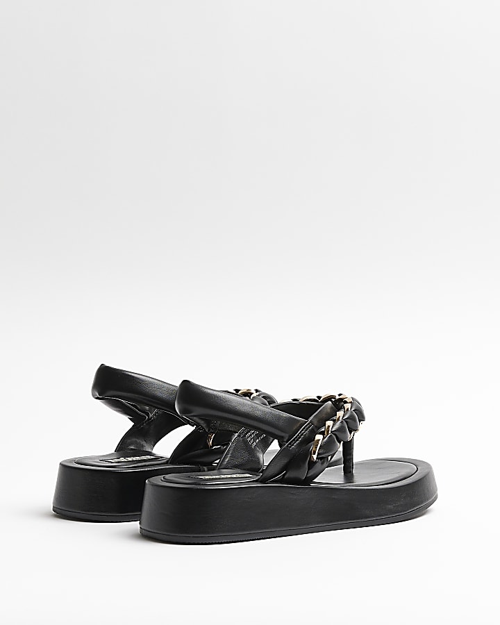 Black flatform sandals