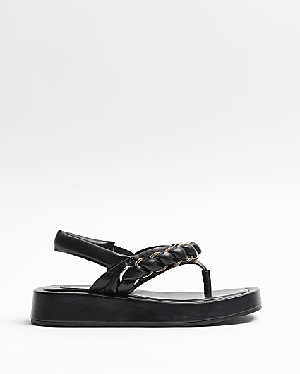 Black flatform sandals