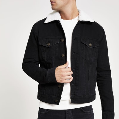 baby borg denim jacket