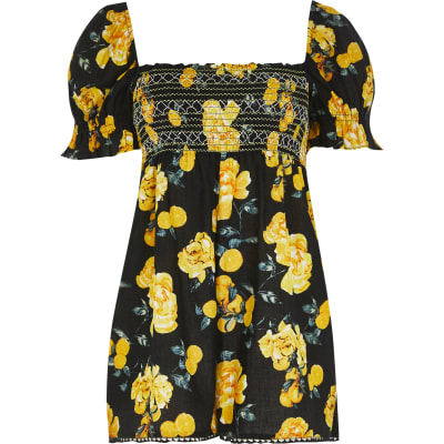bardot beach playsuit