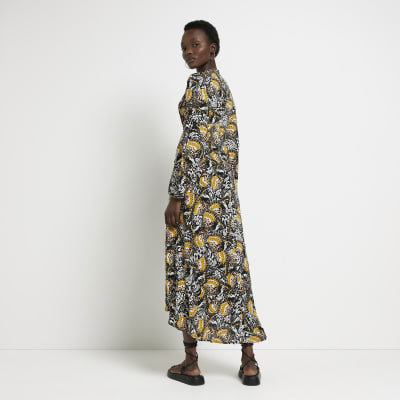 floral cut out maxi