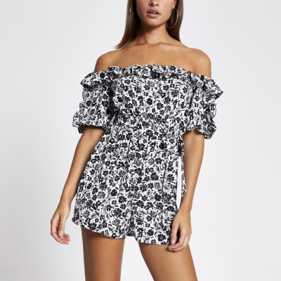 river island bardot playsuit