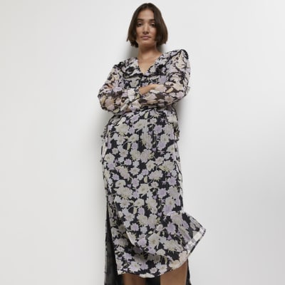 maroon frock designs