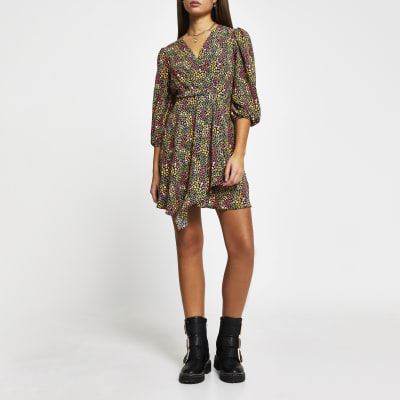 river island animal print maxi dress