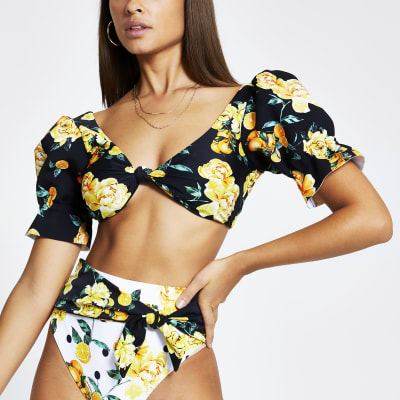 black knot bikini top