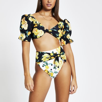 floral swim top