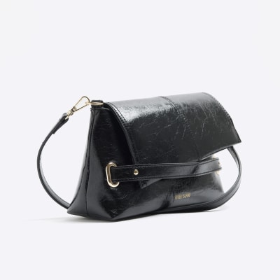 Black fold over bag hotsell