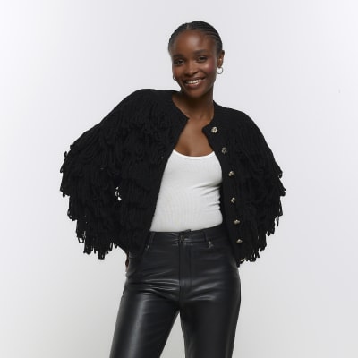 River island hot sale fringe jacket