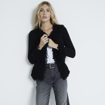 River island black cardigan top