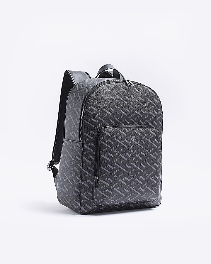 Black geometric rucksack