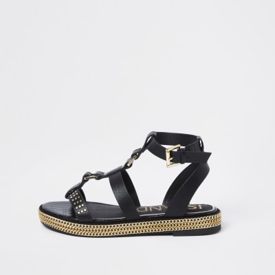 chain flat sandals