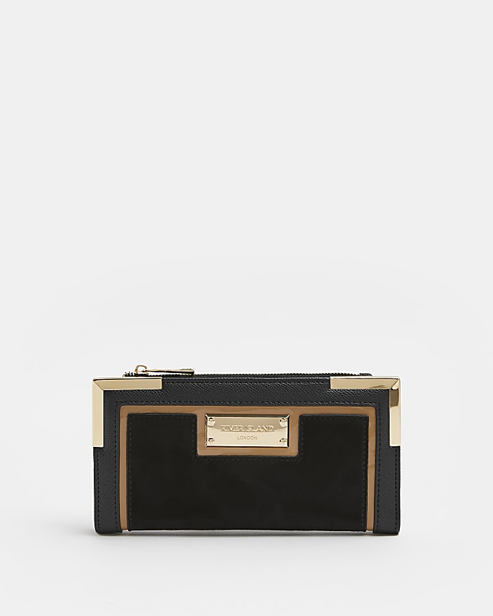 Black gold trim purse