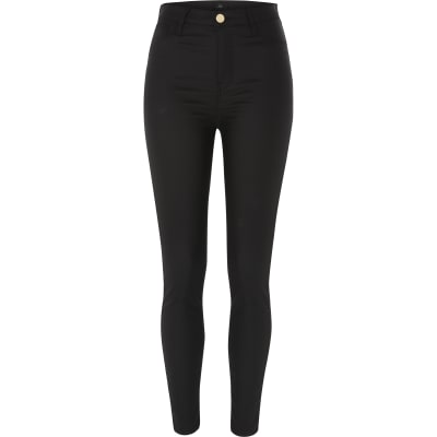 river island harper coated jeans