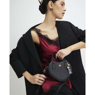 Black Heart Cross Body Bag