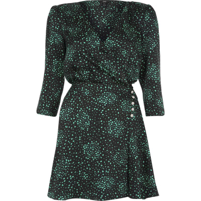 river island heart print dress