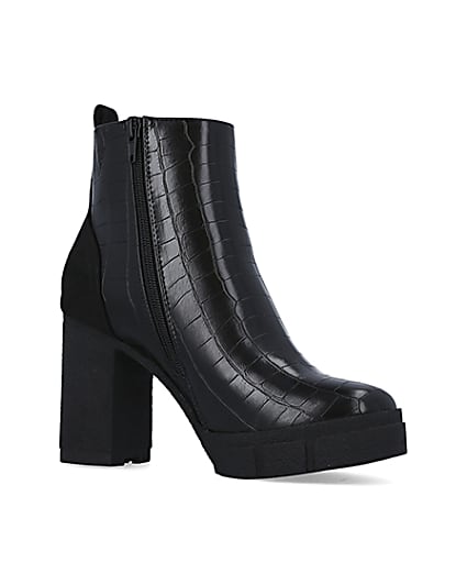 360 degree animation of product Black heeled ankle boots frame-17