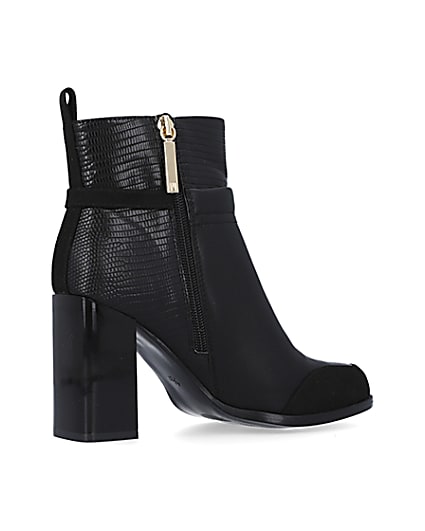 360 degree animation of product Black heeled ankle boots frame-13