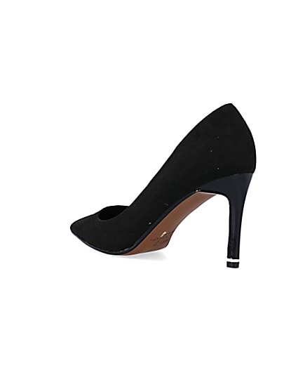 360 degree animation of product Black heeled court shoes frame-6