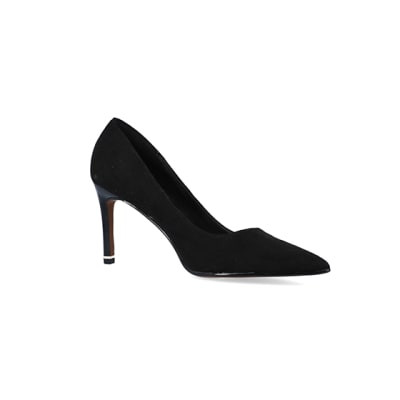 Black heeled court shoes sale