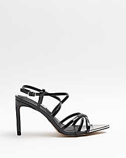 Black heeled sandals