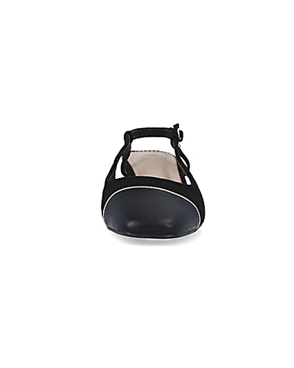 360 degree animation of product Black heeled slingback shoes frame-21