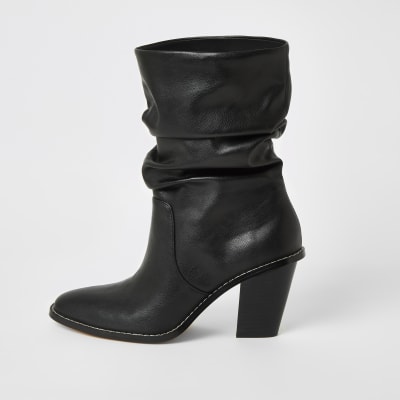 slouch heeled boots uk