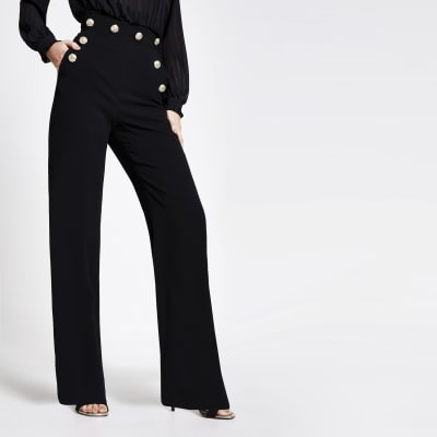tall high waisted wide leg trousers