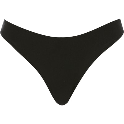 Black high leg bikini bottoms