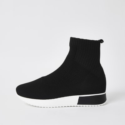 black high top trainers