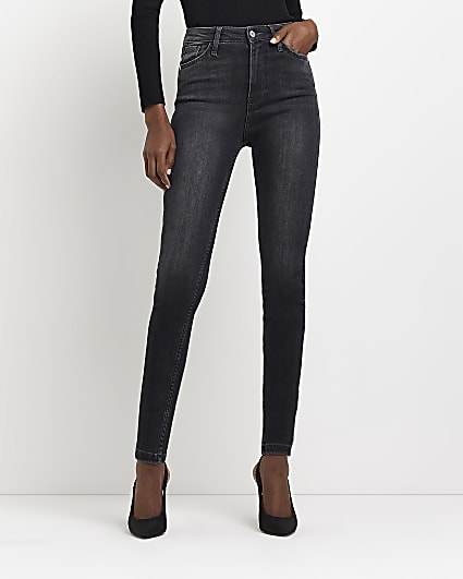 Black high waist skinny jeans